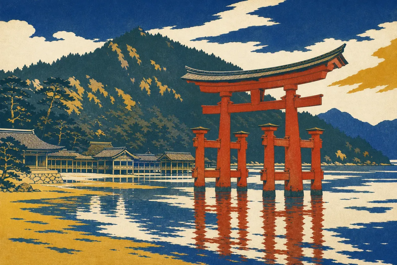 Miyajima / Itsukushima Shrine illustration