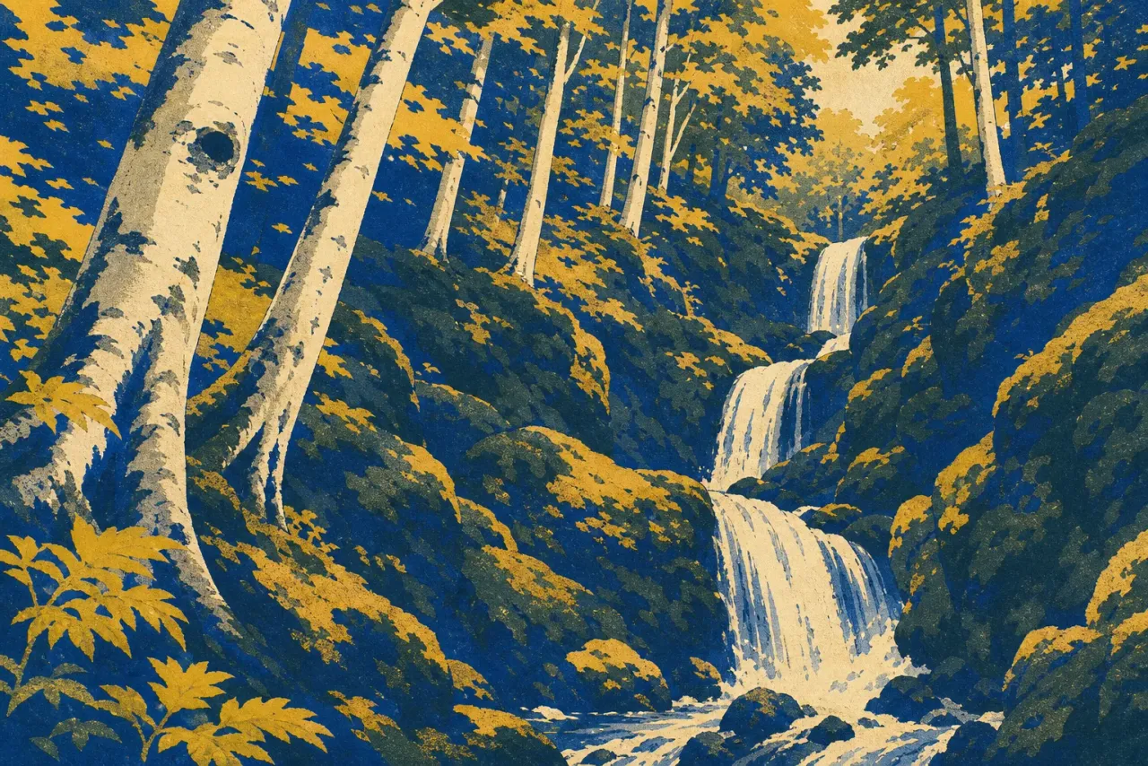 Shirakami-Sanchi illustration