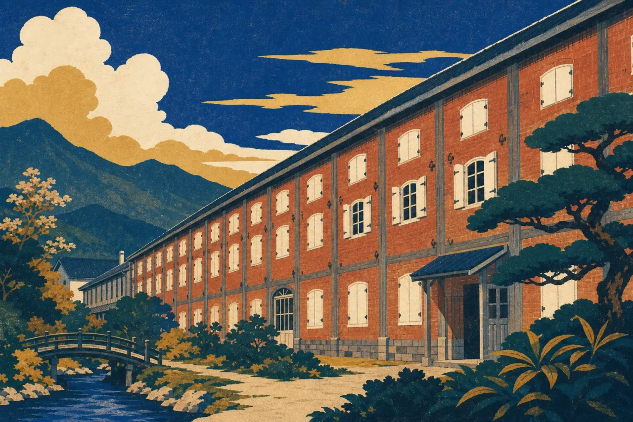 Tomioka Silk Mill illustration