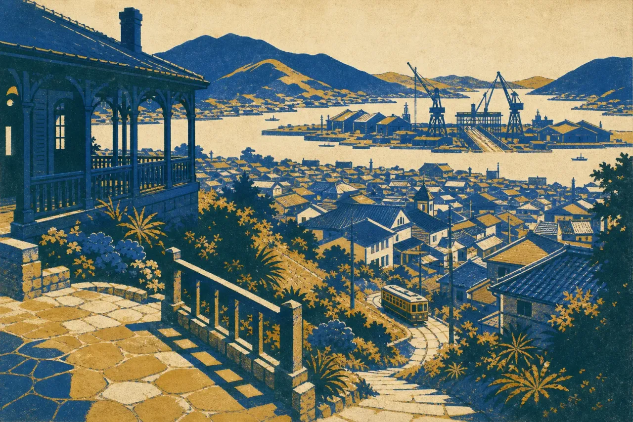 The ruin you can't enter, the city you can: reading Meiji Nagasaki from the hillside illustration