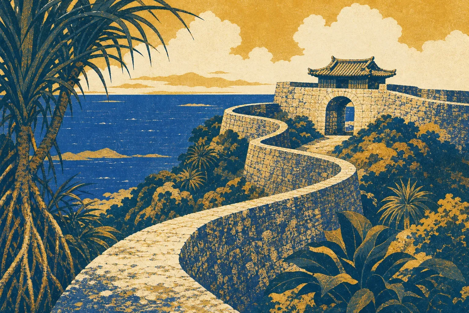 Ryukyu Gusuku Sites (Shuri Castle, Okinawa) illustration
