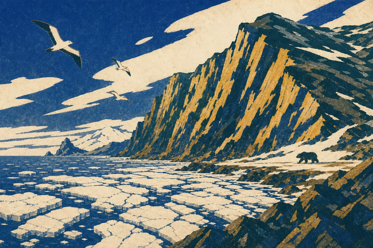 Shiretoko Peninsula illustration