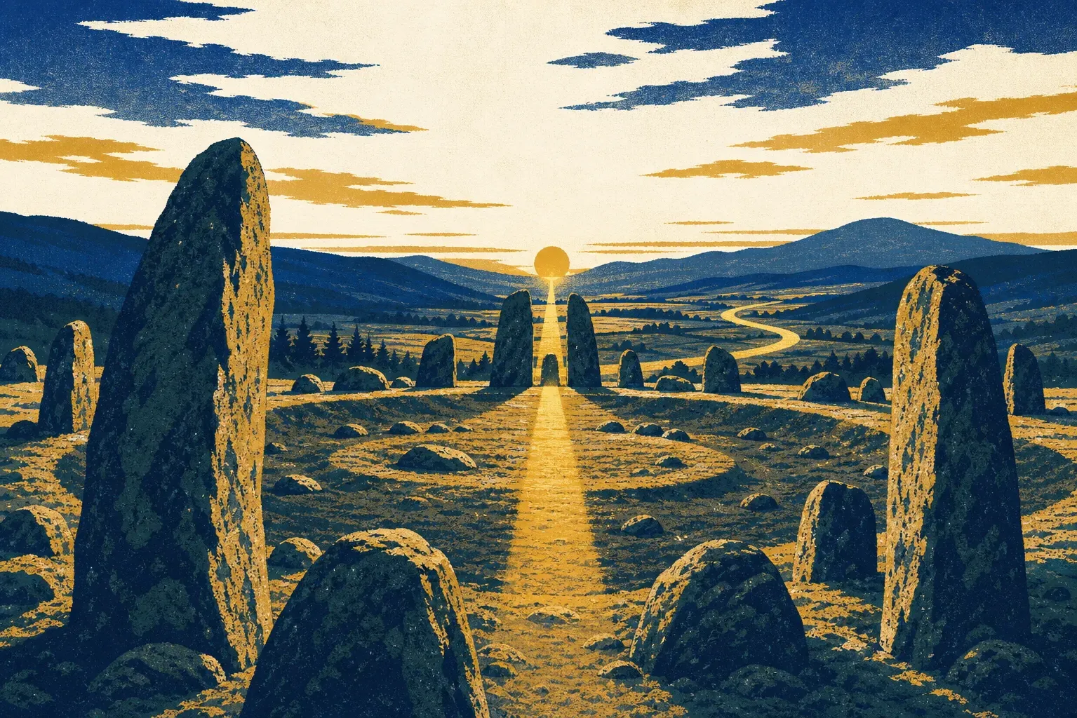 Stone circles and a solstice line: driving the Jomon sites beyond Aomori illustration